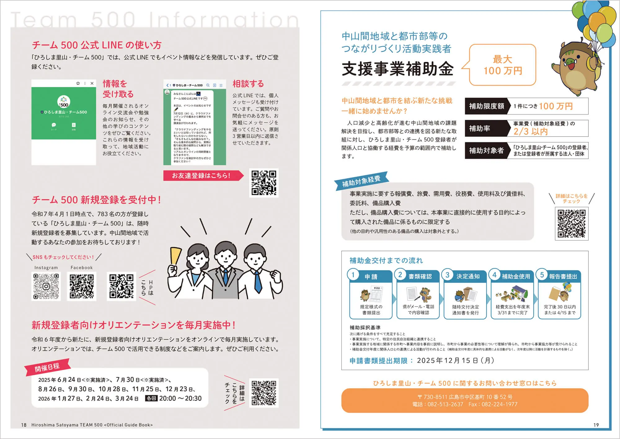 チーム500　2025年パンフレット　中面